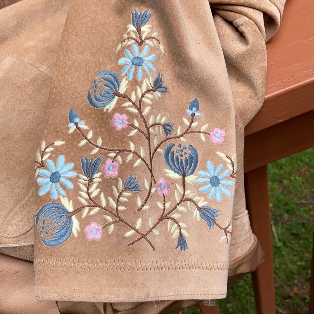 J.Jill leather blazer with flowers - Picture 5 of 9